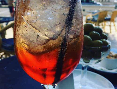 Aperol Spritz with ice