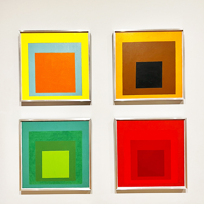 Artwork of four squares with squares nested inside